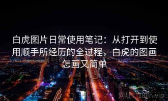 白虎图片日常使用笔记：从打开到使用顺手所经历的全过程，白虎的图画怎画又简单