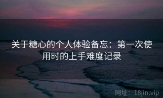 关于糖心的个人体验备忘：第一次使用时的上手难度记录