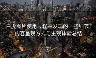 白虎图片使用过程中发现的一些细节：内容呈现方式与主观体验总结