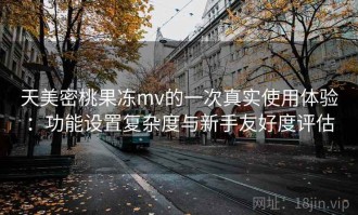 天美密桃果冻mv的一次真实使用体验：功能设置复杂度与新手友好度评估