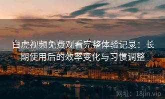 白虎视频免费观看完整体验记录：长期使用后的效率变化与习惯调整