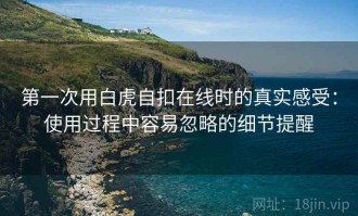 第一次用白虎自扣在线时的真实感受：使用过程中容易忽略的细节提醒