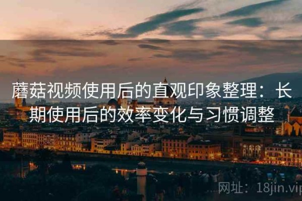 蘑菇视频使用后的直观印象整理：长期使用后的效率变化与习惯调整