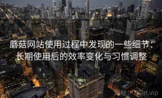 蘑菇网站使用过程中发现的一些细节：长期使用后的效率变化与习惯调整