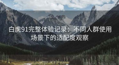 白虎91完整体验记录：不同人群使用场景下的适配度观察