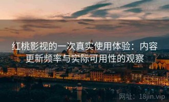 红桃影视的一次真实使用体验：内容更新频率与实际可用性的观察