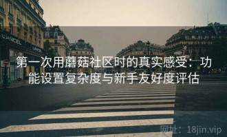 第一次用蘑菇社区时的真实感受：功能设置复杂度与新手友好度评估