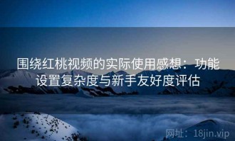 围绕红桃视频的实际使用感想：功能设置复杂度与新手友好度评估
