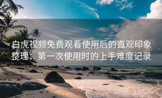白虎视频免费观看使用后的直观印象整理：第一次使用时的上手难度记录