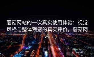 蘑菇网站的一次真实使用体验：视觉风格与整体观感的真实评价，蘑菇网片