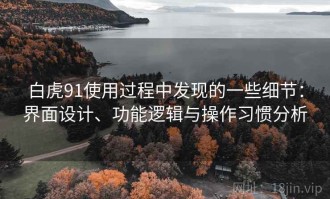 白虎91使用过程中发现的一些细节：界面设计、功能逻辑与操作习惯分析