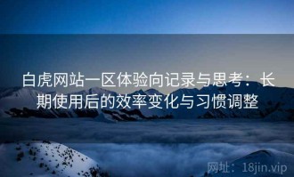 白虎网站一区体验向记录与思考：长期使用后的效率变化与习惯调整