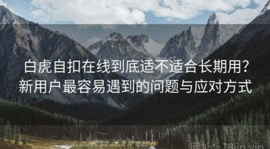 白虎自扣在线到底适不适合长期用？新用户最容易遇到的问题与应对方式