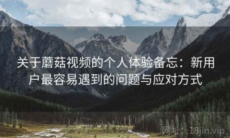 关于蘑菇视频的个人体验备忘：新用户最容易遇到的问题与应对方式