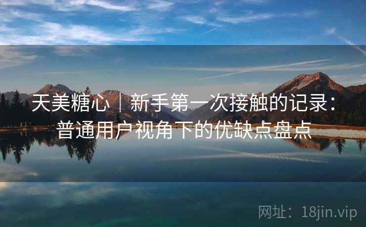 天美糖心｜新手第一次接触的记录：普通用户视角下的优缺点盘点