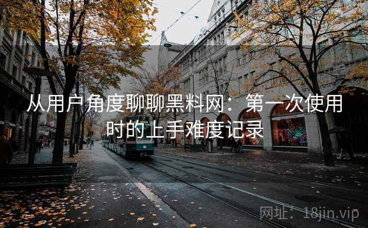 从用户角度聊聊黑料网：第一次使用时的上手难度记录