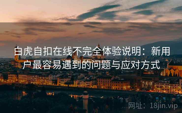 白虎自扣在线不完全体验说明：新用户最容易遇到的问题与应对方式