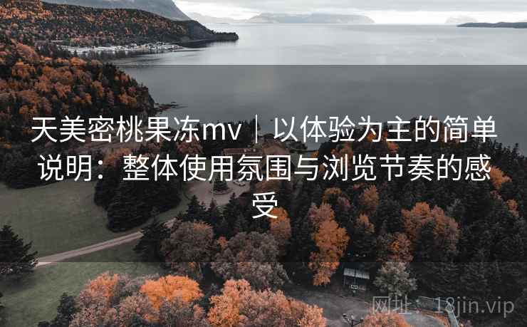 天美密桃果冻mv｜以体验为主的简单说明：整体使用氛围与浏览节奏的感受
