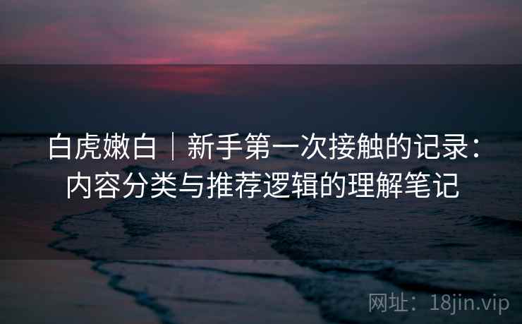 白虎嫩白｜新手第一次接触的记录：内容分类与推荐逻辑的理解笔记