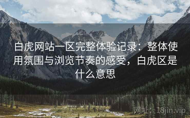 白虎网站一区完整体验记录：整体使用氛围与浏览节奏的感受，白虎区是什么意思