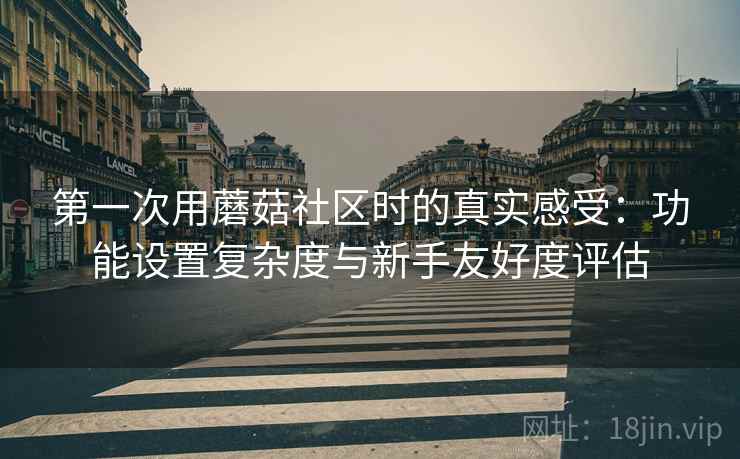第一次用蘑菇社区时的真实感受：功能设置复杂度与新手友好度评估