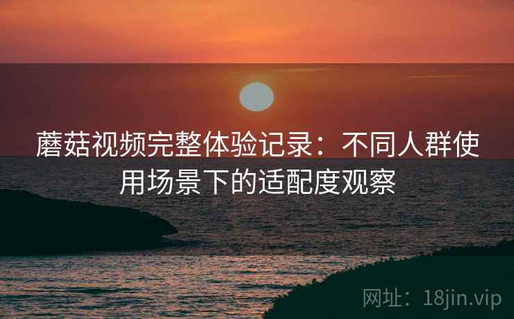 蘑菇视频完整体验记录：不同人群使用场景下的适配度观察