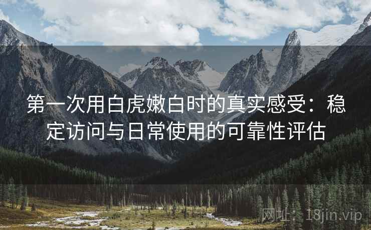 第一次用白虎嫩白时的真实感受：稳定访问与日常使用的可靠性评估