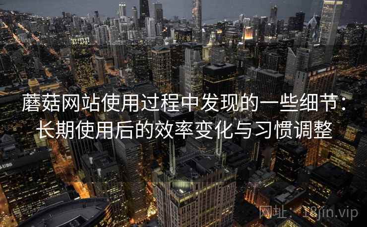 蘑菇网站使用过程中发现的一些细节：长期使用后的效率变化与习惯调整
